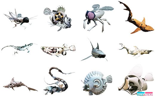 “Зверьки” Drive-in Hubcap Creatures из автомобильных колпаков, от Jellio