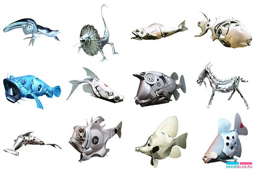 “Зверьки” Drive-in Hubcap Creatures из автомобильных колпаков, от Jellio