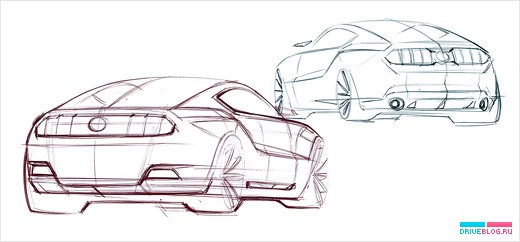 Первые дизайн-скетчи Shelby GT500