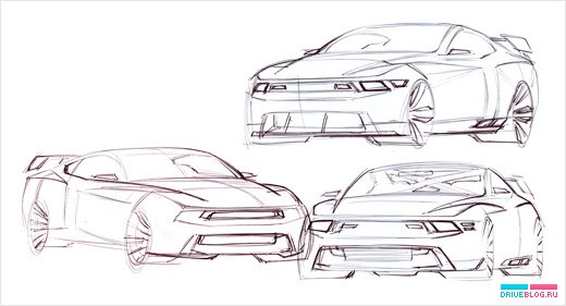 Первые дизайн-скетчи Shelby GT500