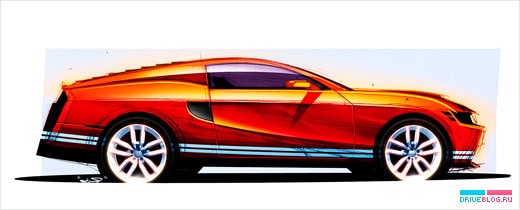 Первые дизайн-скетчи Shelby GT500