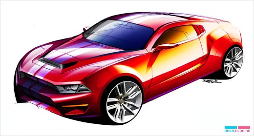 Первые дизайн-скетчи Shelby GT500