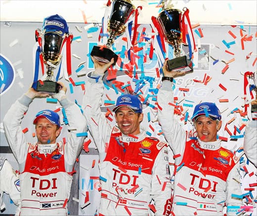 12 Hours of Sebring 2009: Алан МакНиш (Allan McNish), Диндо Капелло (Dindo Capello) и Том Кристенсен (Tom Kristensen)
