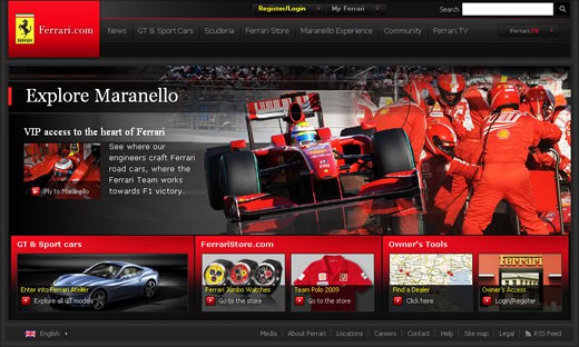 Открытие сезона F1 и новый сайт Ferrari