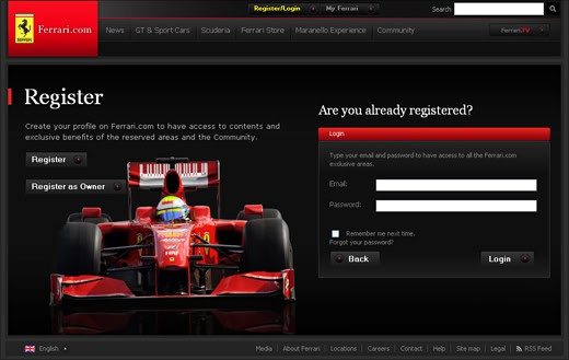 Открытие сезона F1 и новый сайт Ferrari