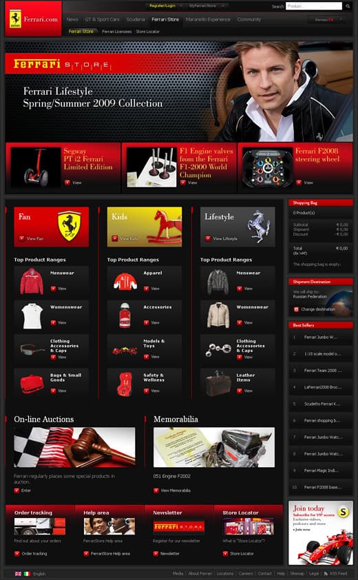 Открытие сезона F1 и новый сайт Ferrari