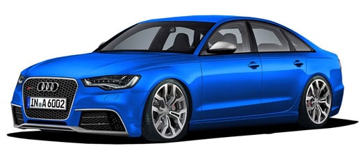 Визуализация спортивного седана Audi RS6